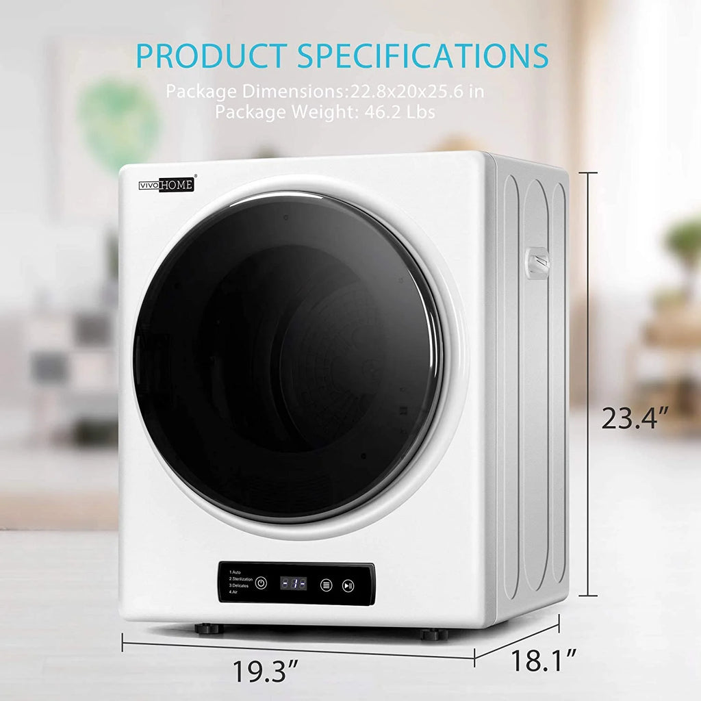 9lbs Portable Front Load Laundry Dryer Machine L408
