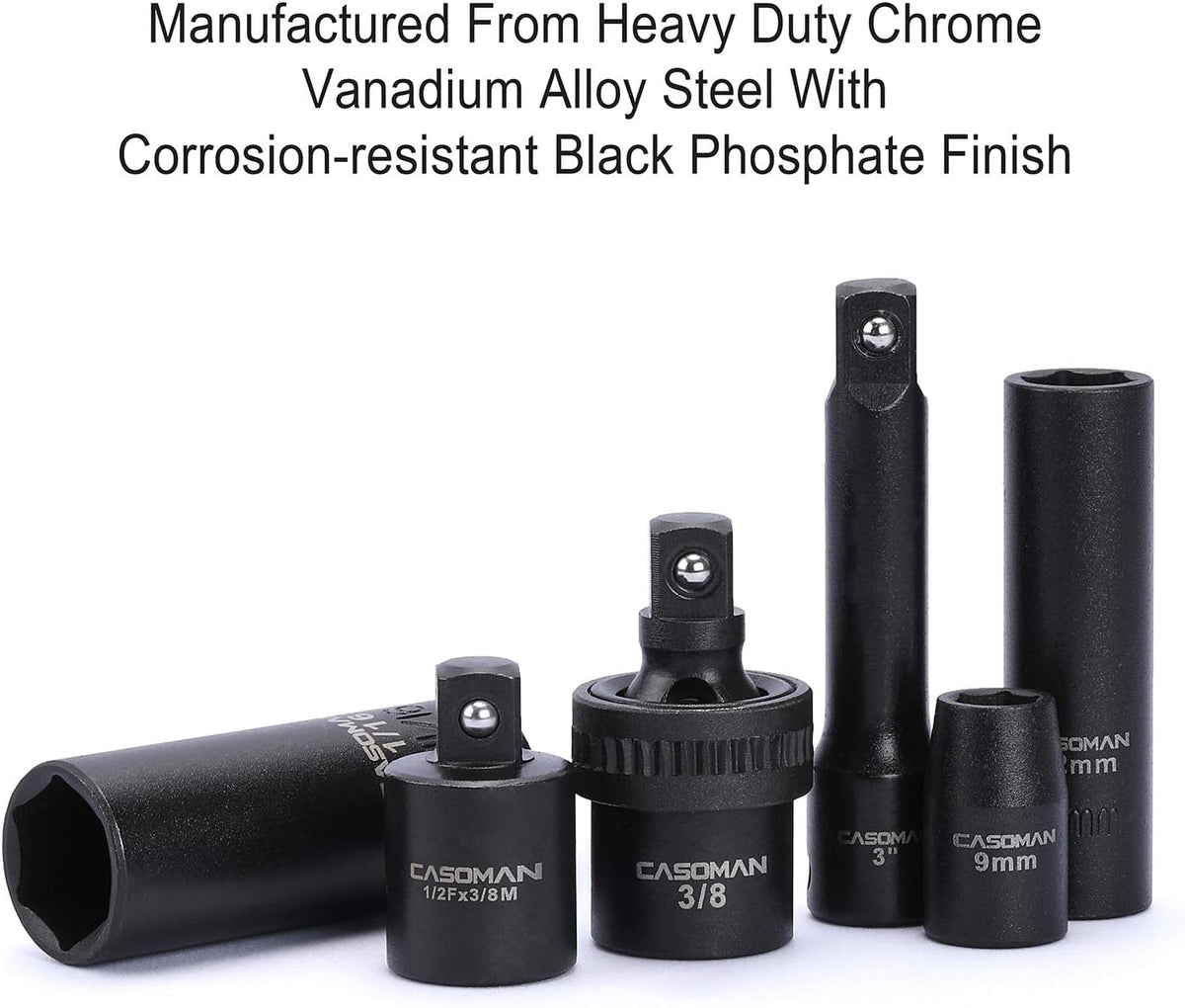 3/8 Drive 48 Piece SAE and Metric Impact Socket Set B485973