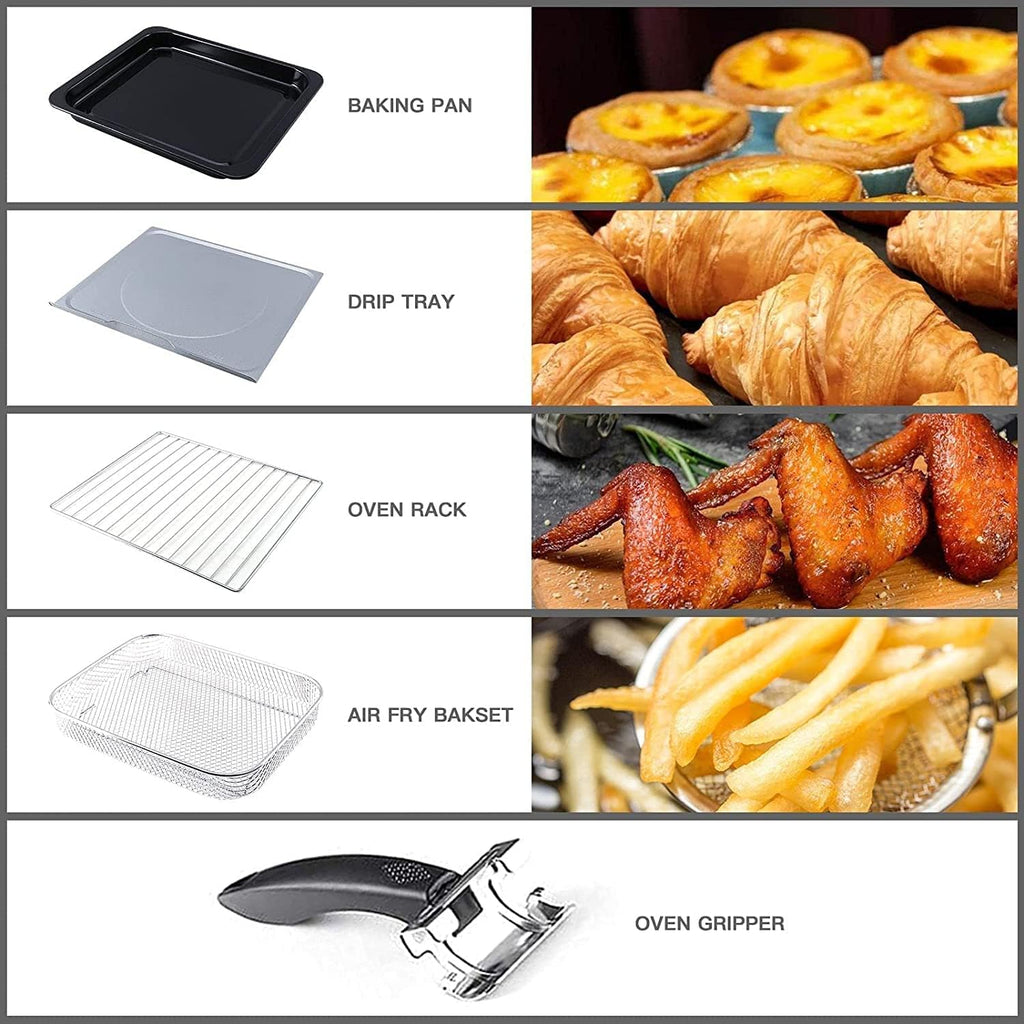 Air Fryer Toaster Oven Combo, 24 QT, 7-in-1, Dark Gray Q6368
