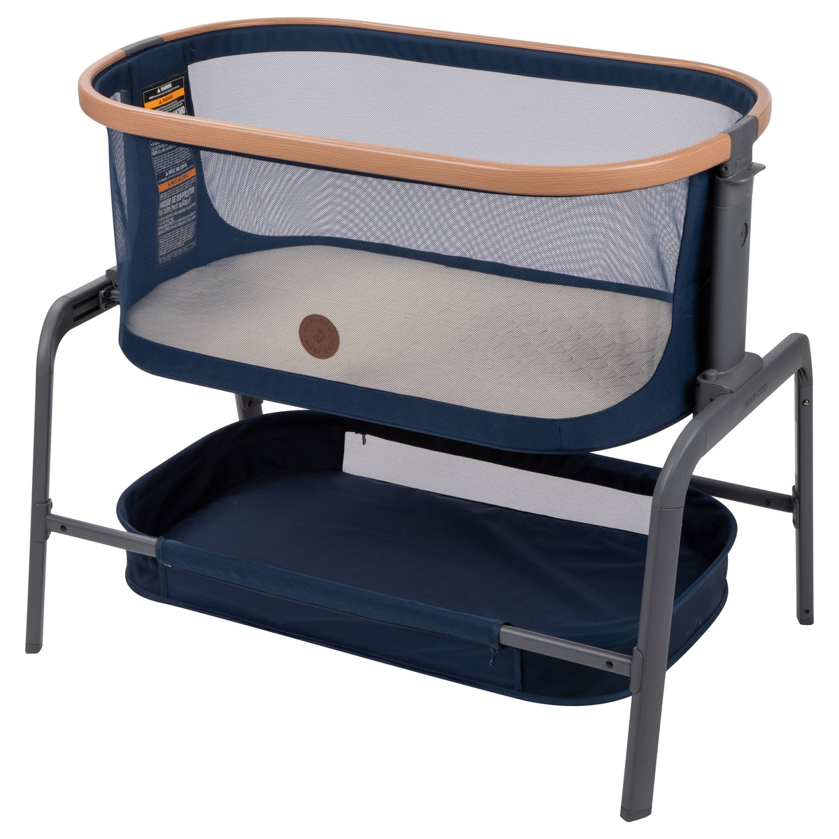Essential Blue Bedside Bassinet P6244