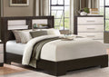Espresso and White King Bookcase Bed W3156