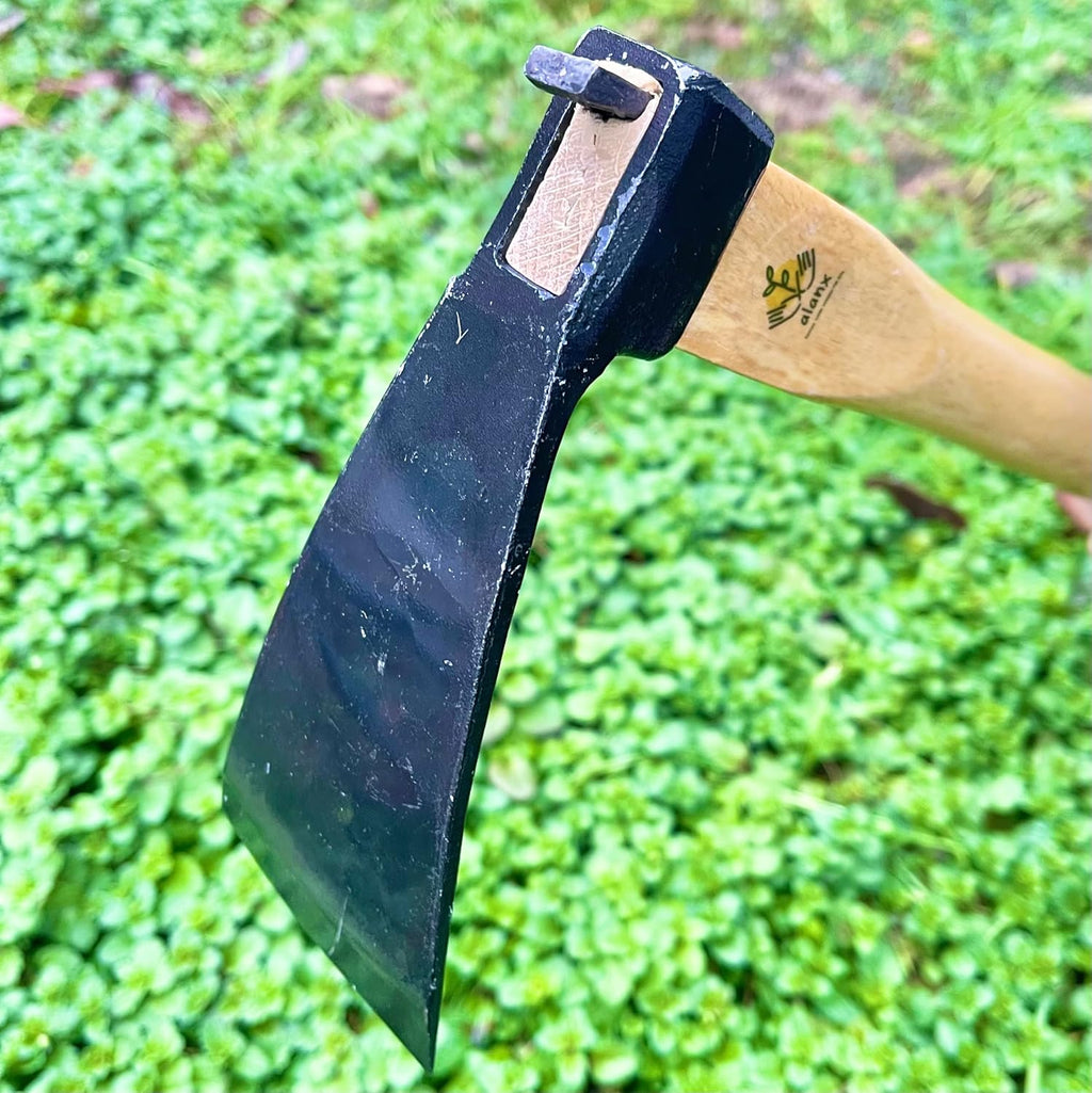 14 Inch Wide Japanese Carbon Steel Garden Hoe with Oak Wooden Handle S4379