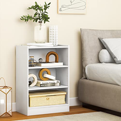 Black 3 Shelf Bookcase with Adjustable Shelves N985