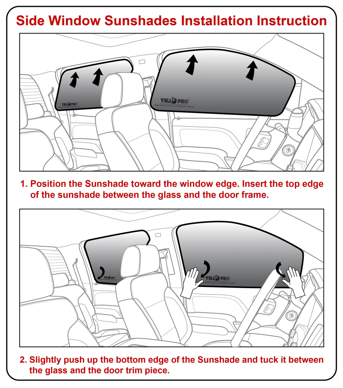 Set of 2 Front Row Sunshades for Hyundai Santa Fe SUV F90357