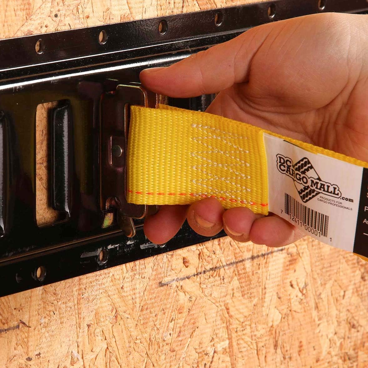 20 E-Track Ratcheting Straps, 2 x 12 Heavy Duty Yellow Polyester Tie-Down Straps C3453