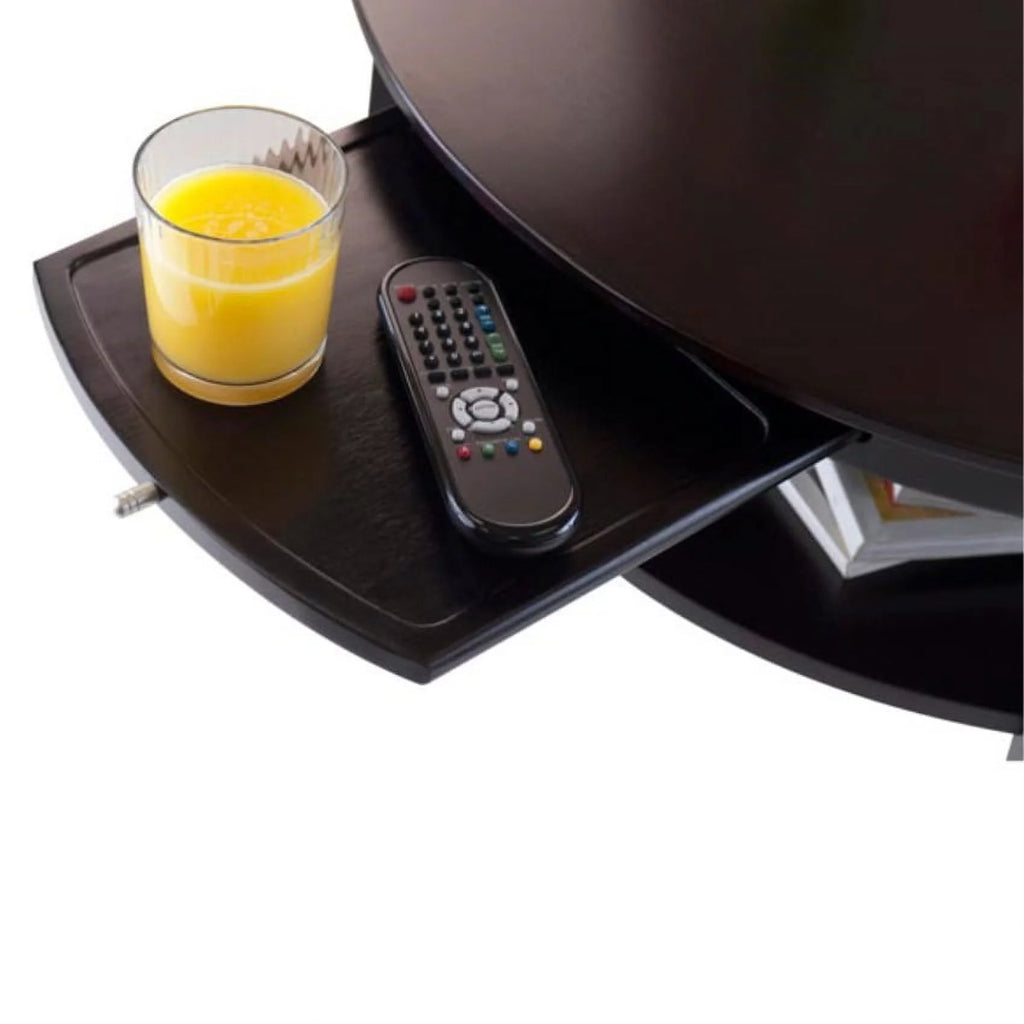 Round Coffee Table with Pull out Tray O28512