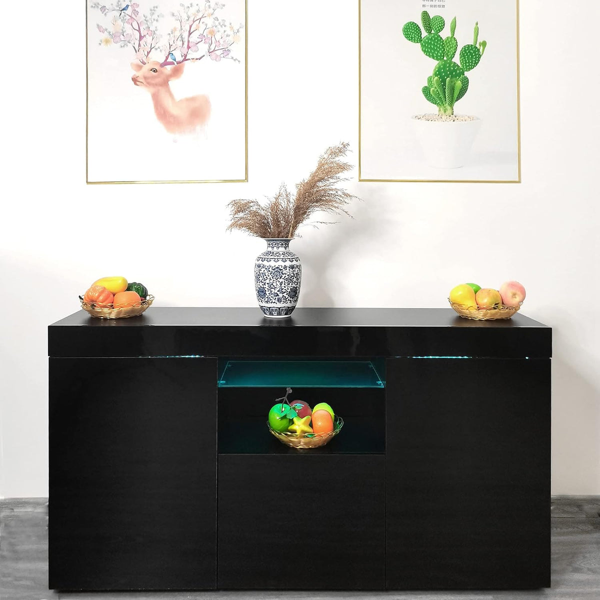 Black Sideboard with LED Lights H28500