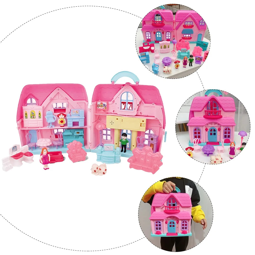 Portable House Two-storey Villa Mold Toy X31154