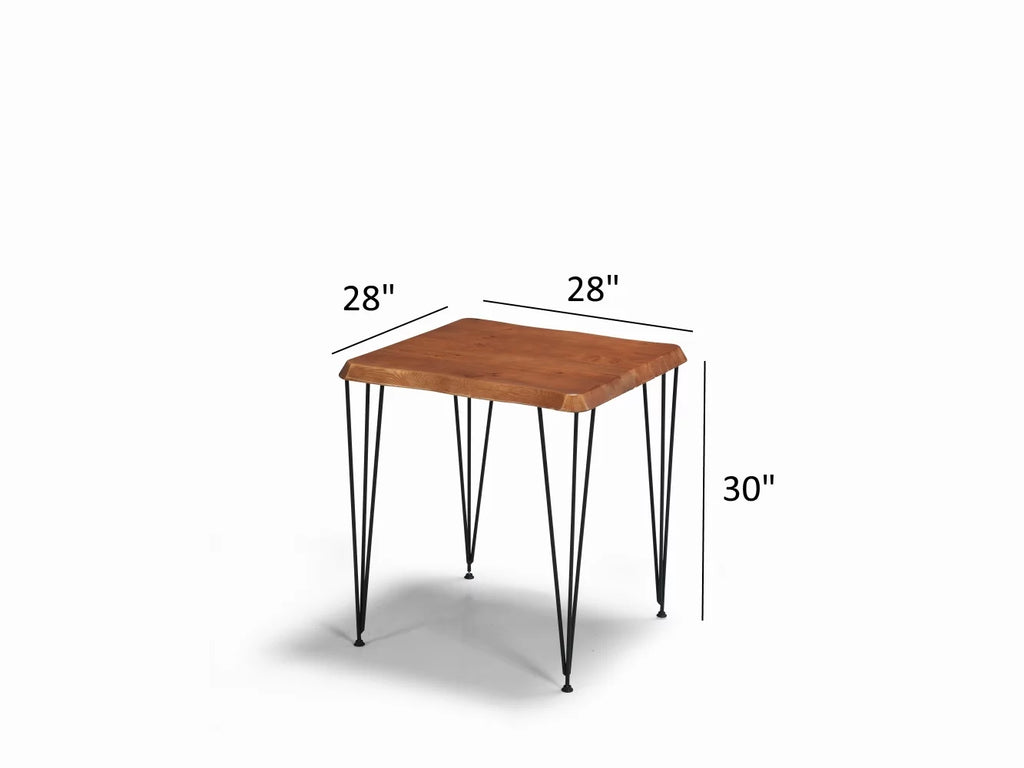 Solid Wood Dining Table with Metal Legs I9613