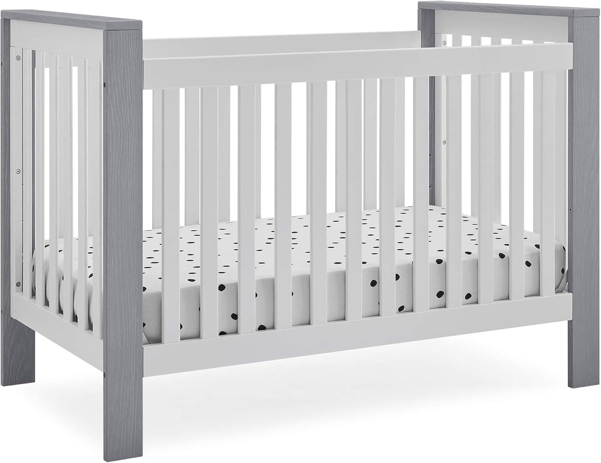 Bianca White Textured Midnight Grey 4-in-1 Convertible Crib N135