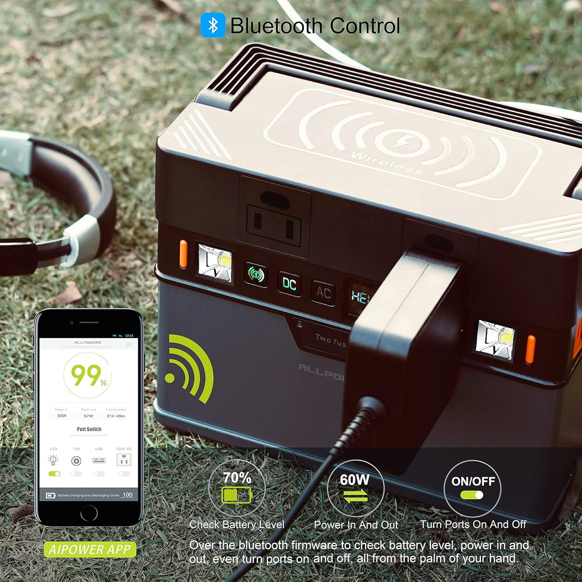 300W Portable Power Station with Solar Panel 100W, 288Wh Solar Generator R4131