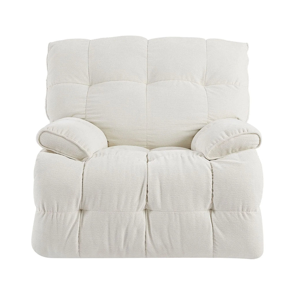 Cream Fabric Reclining Chair O43336