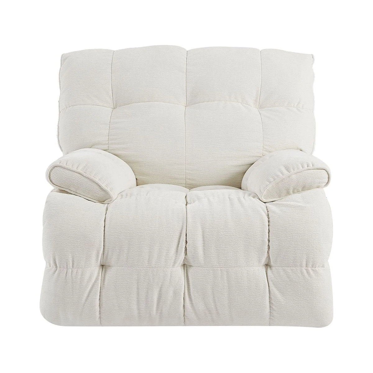 Cream Fabric Reclining Chair O43336
