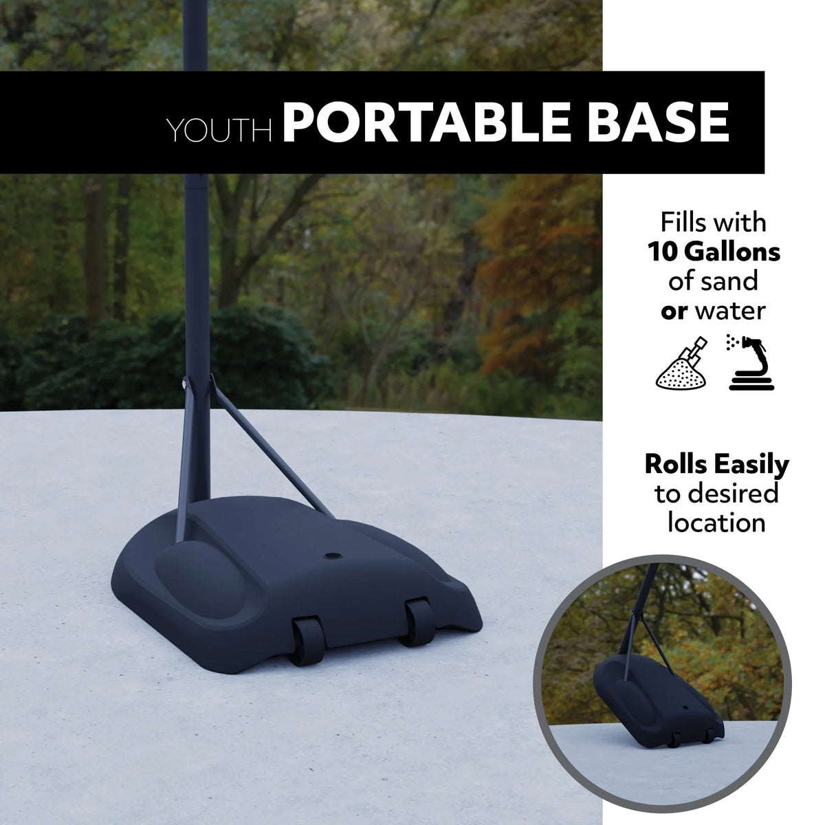Adjustable Youth Portable Basketball Hoop G523392