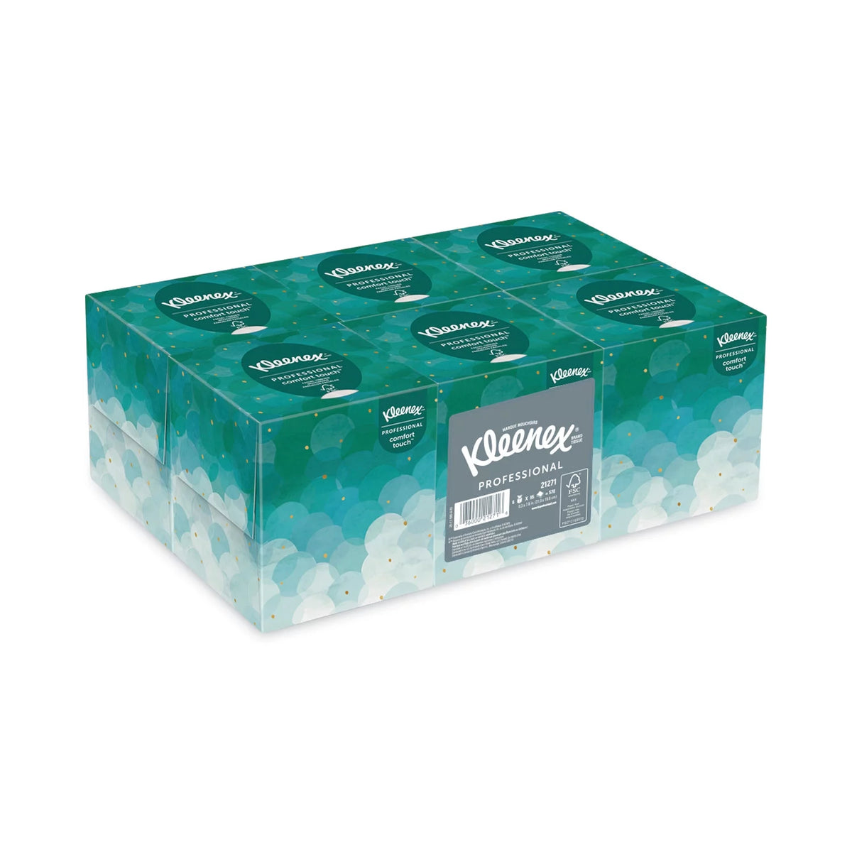 White 2-Ply Facial Tissue, 6 Boxes P50801
