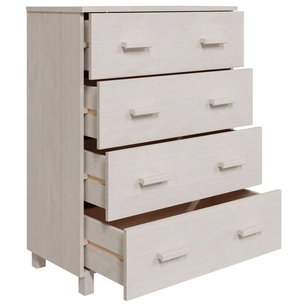 White Solid Wood Pine Sideboard U2126