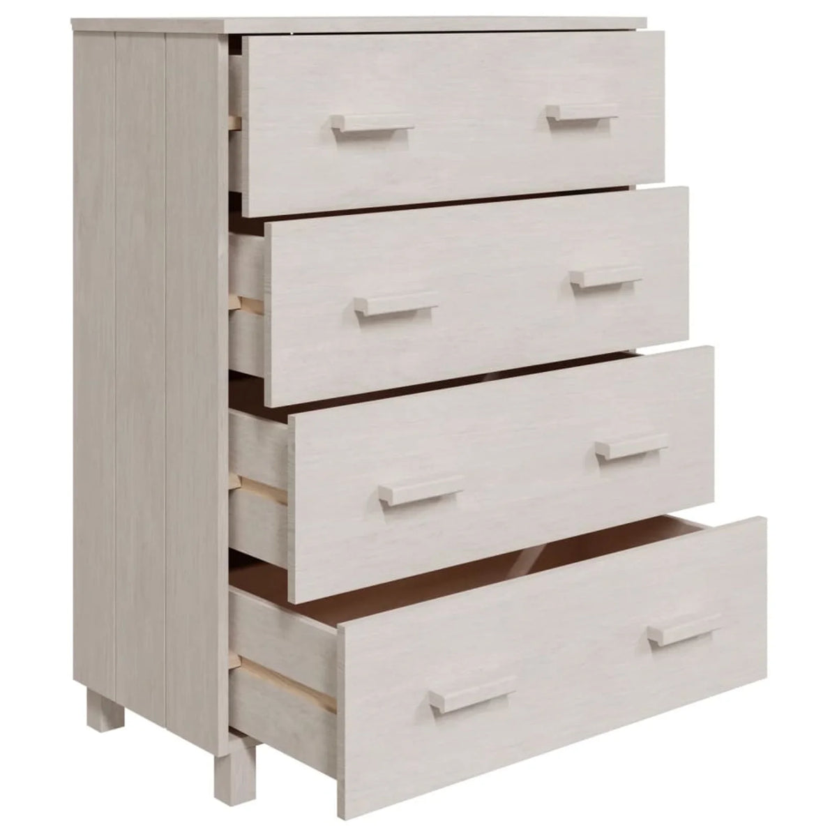 White Solid Wood Pine Sideboard U2126