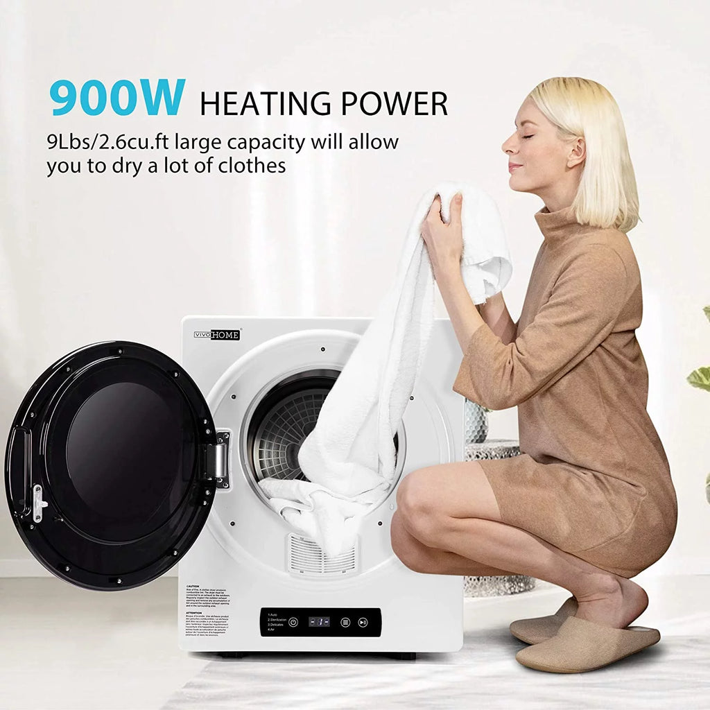 9lbs Portable Front Load Laundry Dryer Machine L408