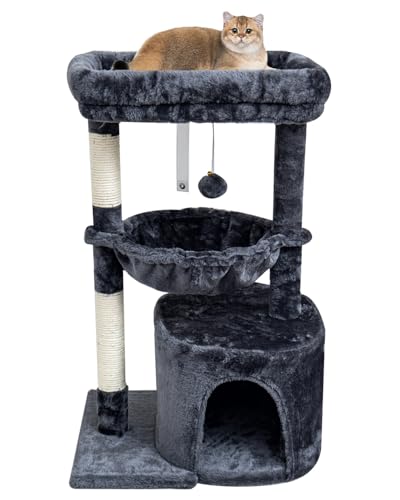 Small Cat Tree with Scratching Post and Cradle L871