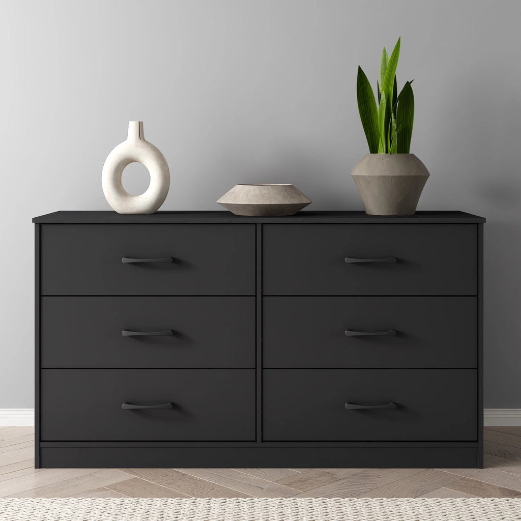 White 6 Drawer Dresser X3106