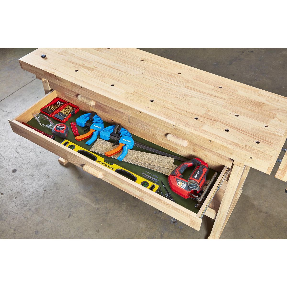 60 in. 3-Drawer Hardwood Workbench X43725