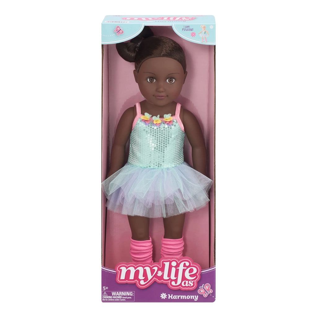 18 inch Posable Doll with Brown Eyes I31726