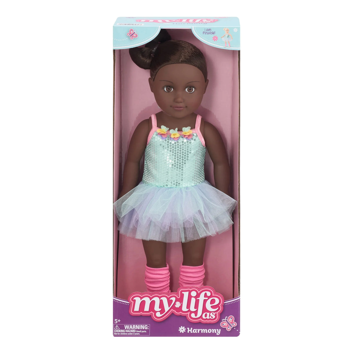 18 inch Posable Doll with Brown Eyes I31726