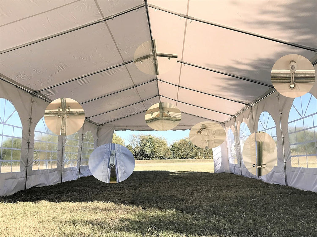White Fire Retardant PVC Party Tent B53590