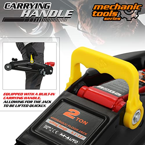 Red Hydraulic Trolley Jack 2 Ton Capacity with Carrying Storage Case T340677