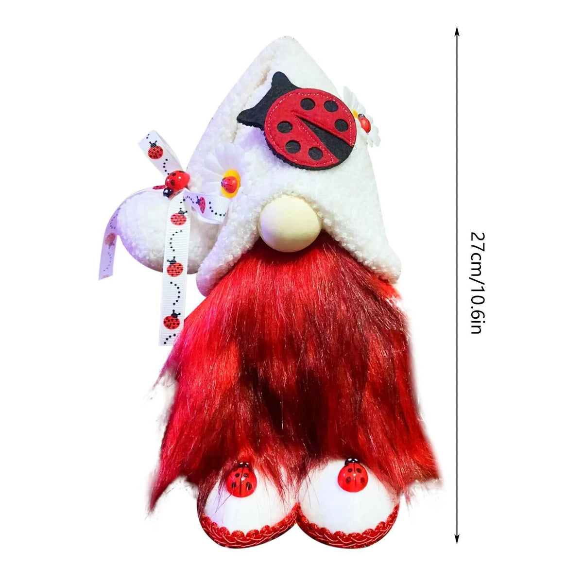 Ladybugs Daisy Gnome Holiday Ornament Doll Decorations W453