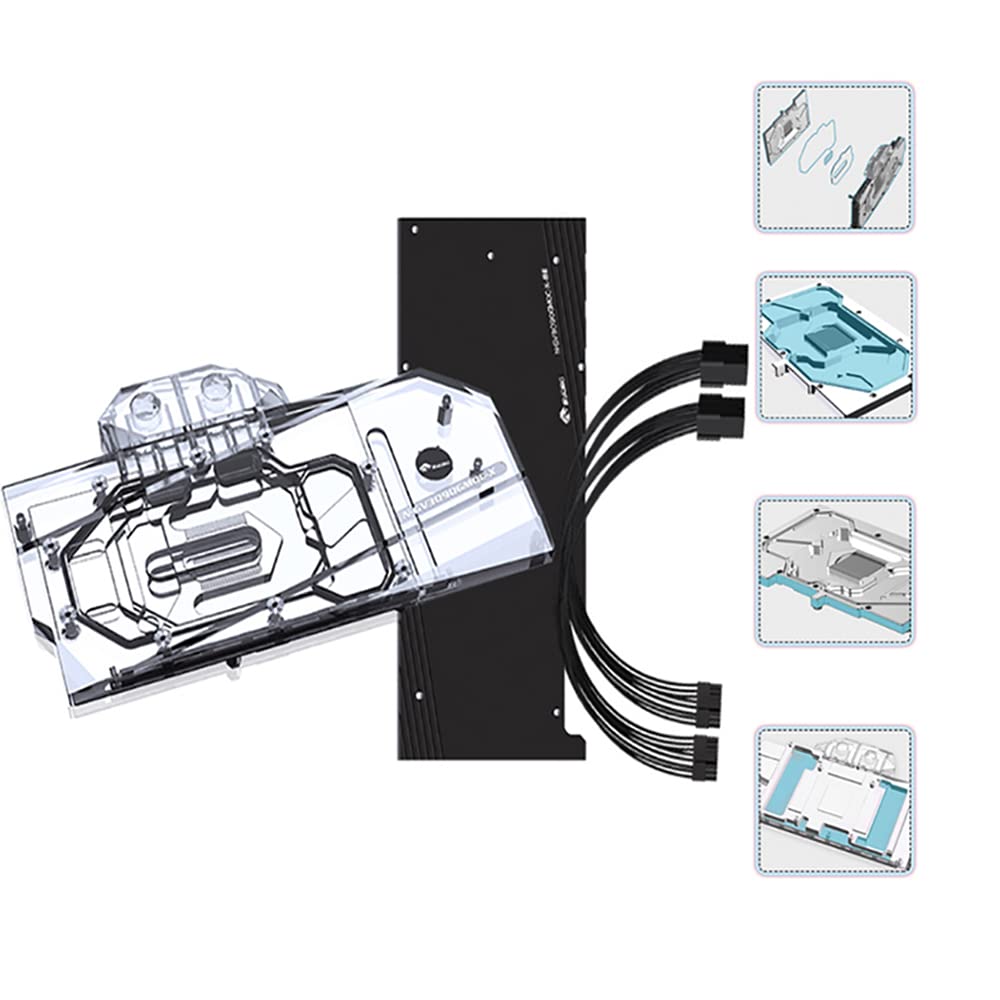 GPU Water Cooling Block with Backplate X6009