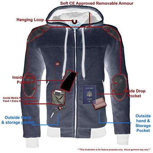 Black Armored Riding Hoodie G270