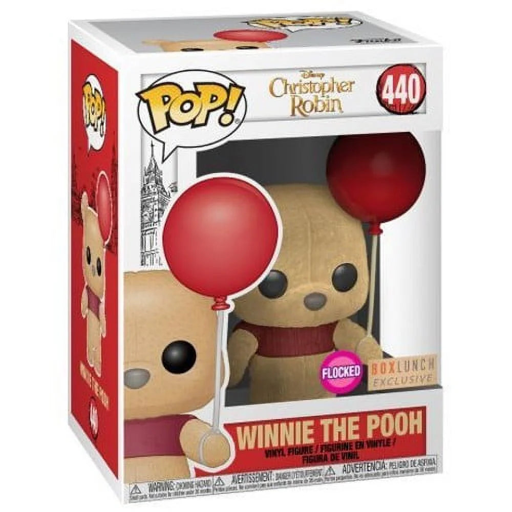 Flocked Winnie the Pooh Holding Balloon Pop! N8873