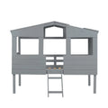 Full Size Solid Pine Wood House Bed with Guard Rails U358