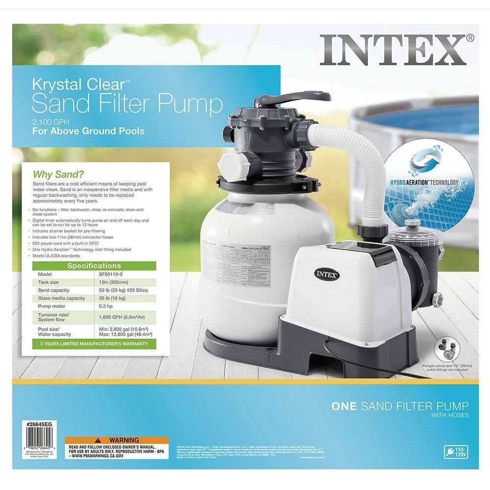 Above Ground Pool Sand Filter Pump with Automatic Pool Vacuum K6555