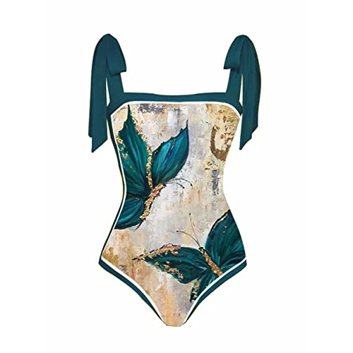 Floral Print Bikini Set One Piece Swimsuit with Beach Cover up Wrap Skirt Two Piece Bathing Suit U9268