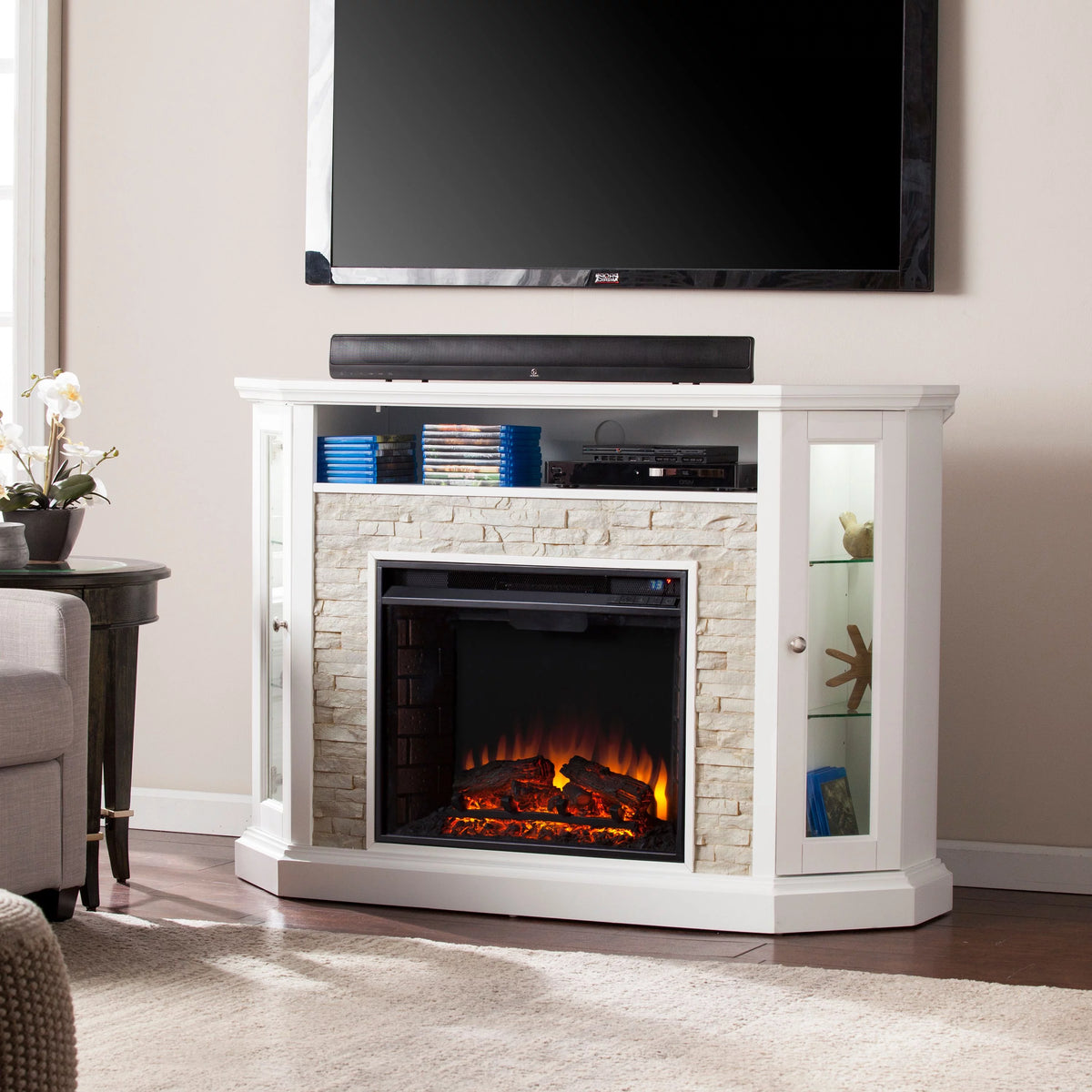 52.25 x 36.5 Freestanding Electric Fireplace J8306