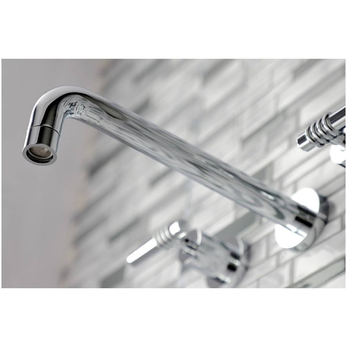 Polished Chrome 2-Handle Wall Mount Tub Faucet W7140