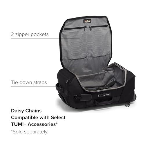 Black Ballistic Nylon 2 Wheeled Duffel Backpack Carry-On D22587