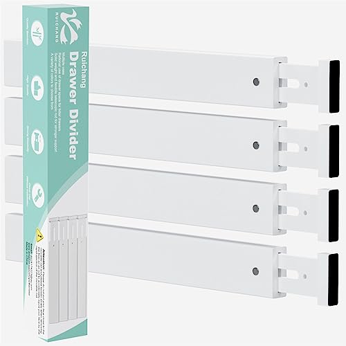 Bamboo 4-Pack Adjustable Drawer Dividers Organizer B969916