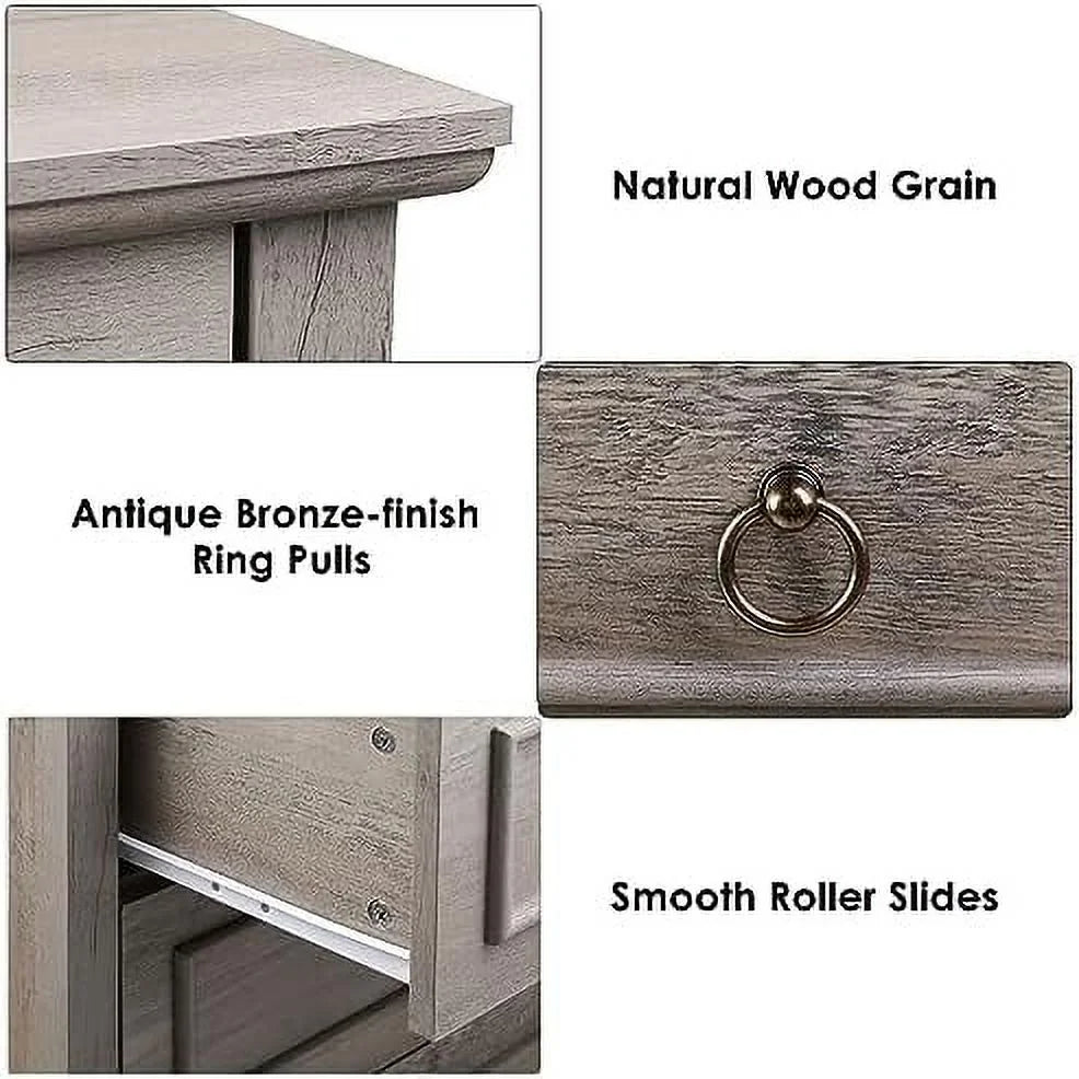 6 Drawer Double Dresser Wood Cabinet D790