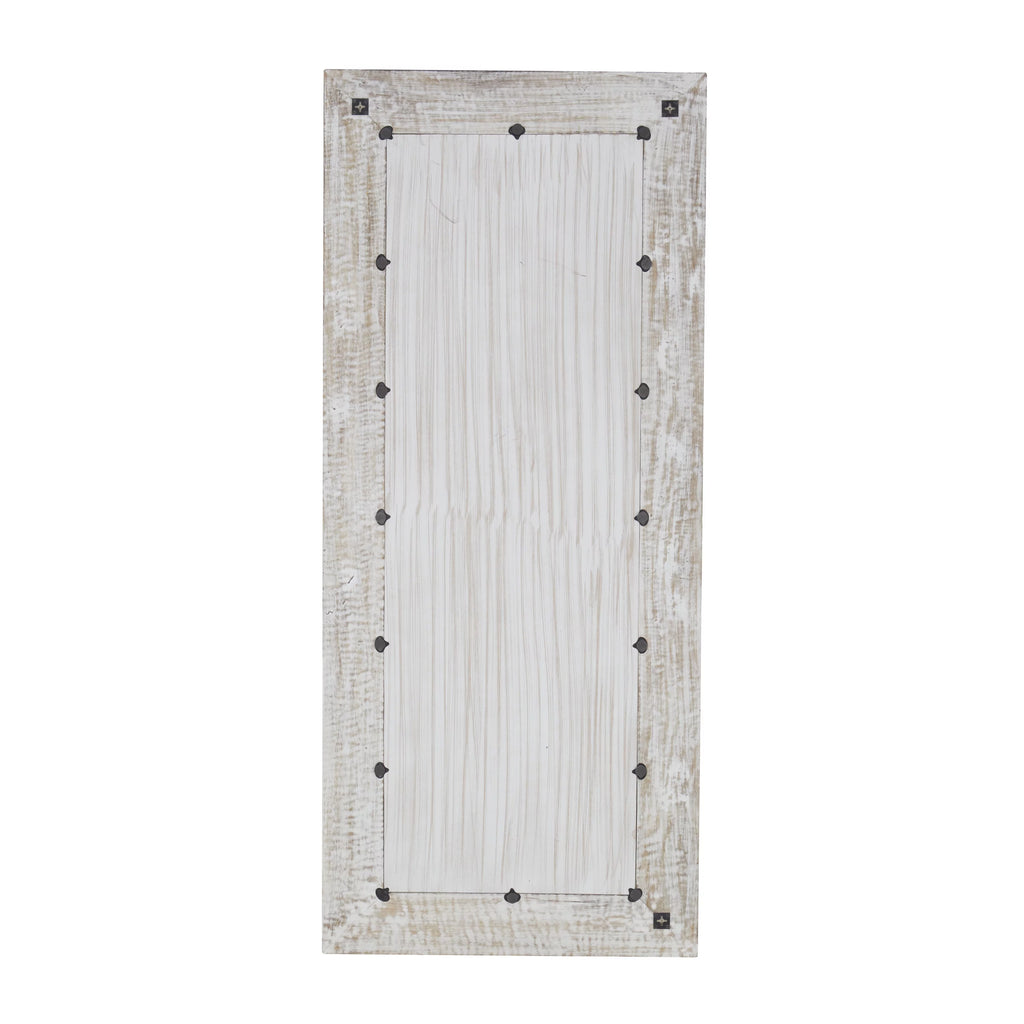 White Carved Floral Wall Mirror B744256