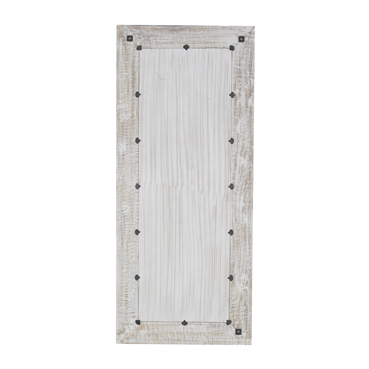 White Carved Floral Wall Mirror B744256