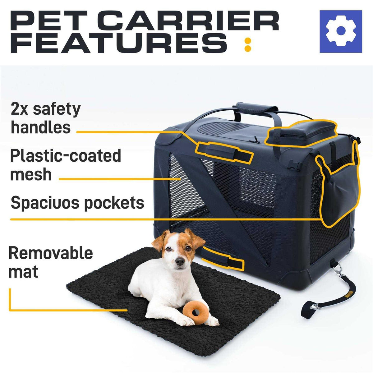 Collapsible Portable Dog Crate Kennel Small D990778