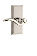 Polished Nickel Carre Plate Dummy with Lever L45872