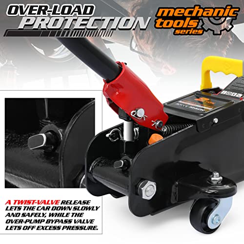 Red Hydraulic Trolley Jack 2 Ton Capacity with Carrying Storage Case T340677