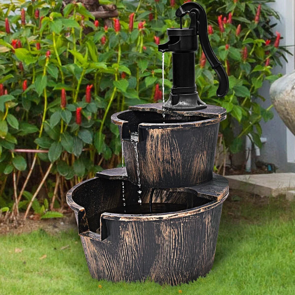 2 Tier Barrel Water Fountain Q4774
