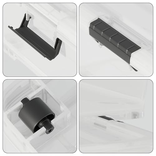 50 Quart Clear Plastic Under Bed Storage Box 3-Pack with Wheels M852