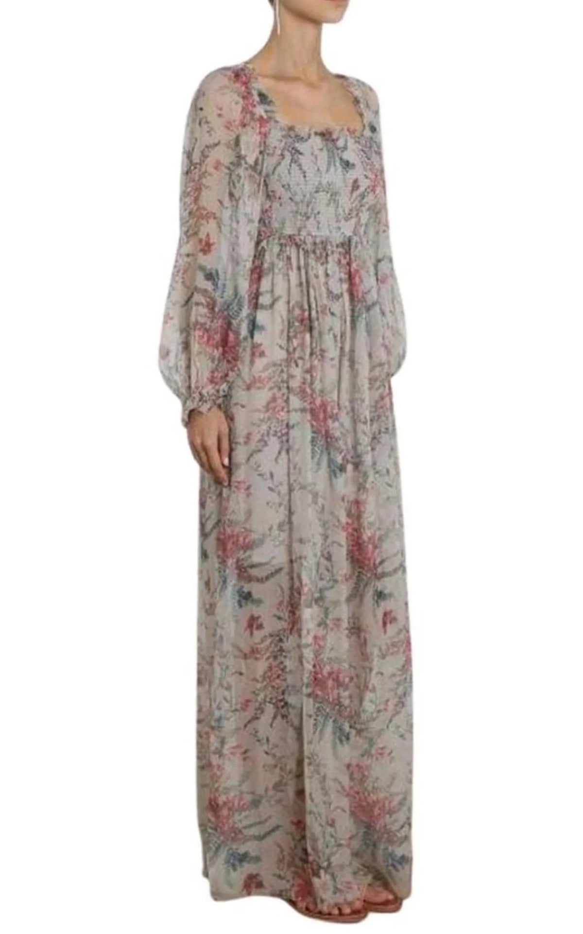 Shirred Long Dress G98109