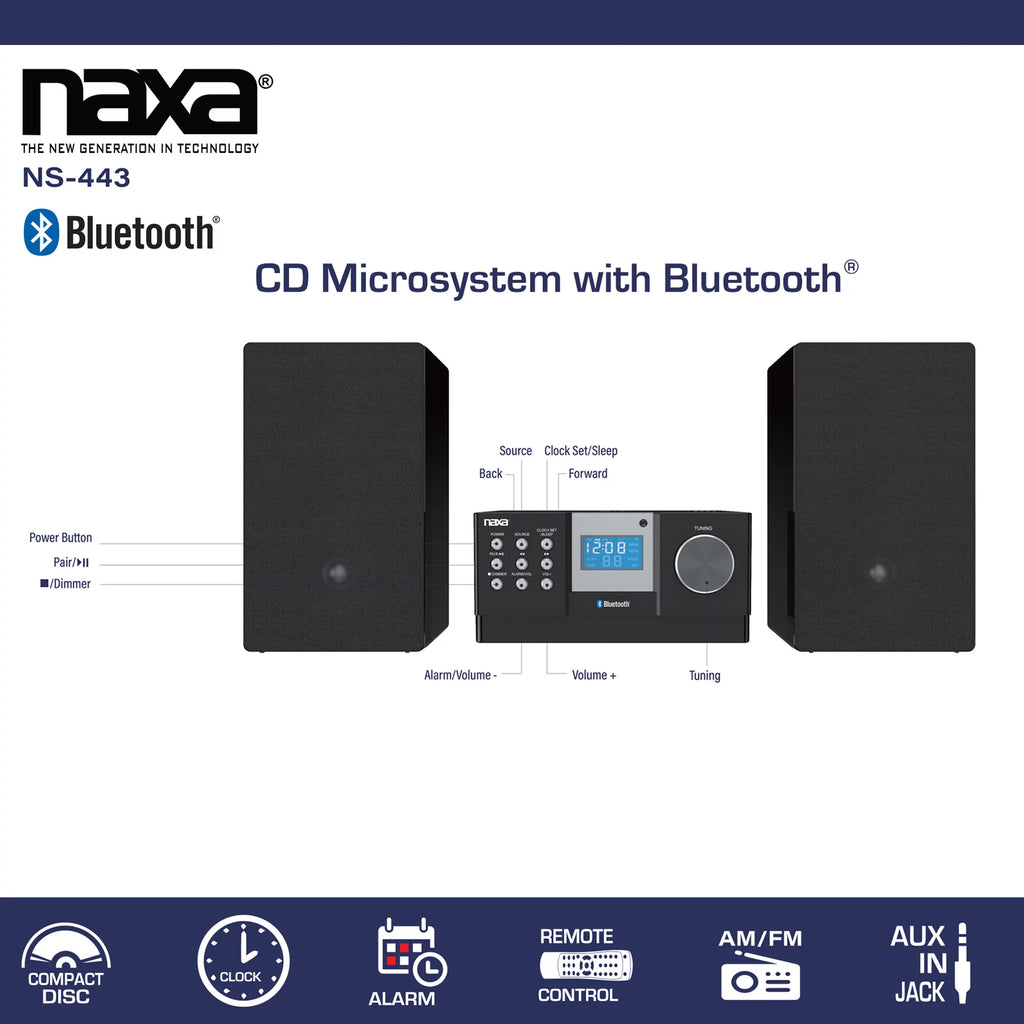 Black Bluetooth CD Microsystem X164770